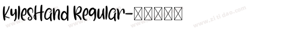 KylesHand Regular字体转换